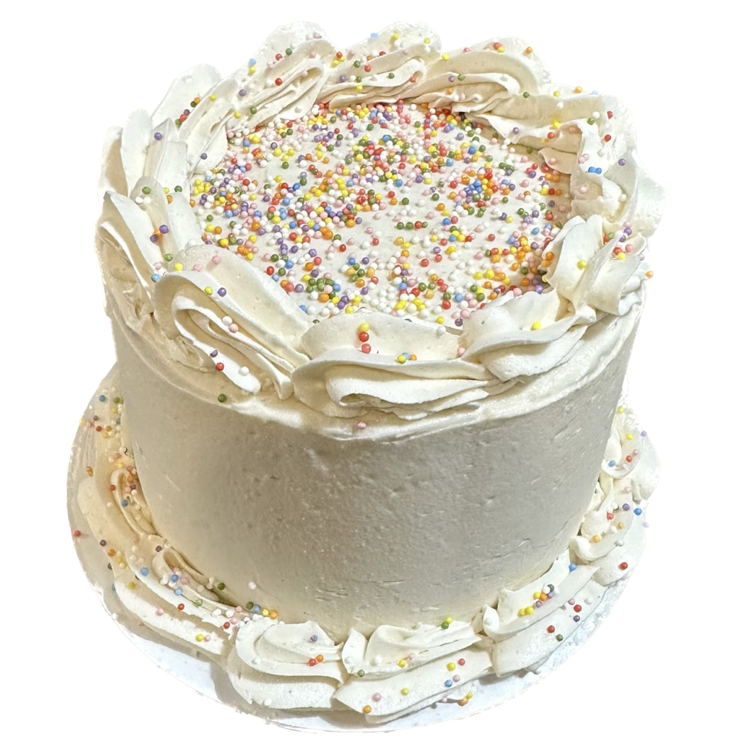 Vanilla Party Cake with Sprinkles