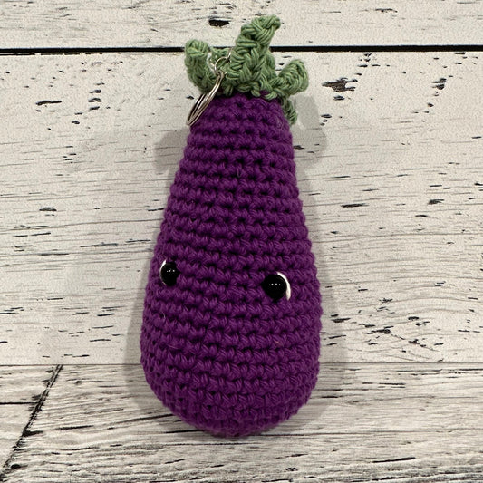 Eggplant Key Chain