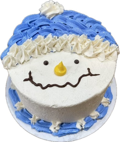 Vanilla Party Snowman Cake